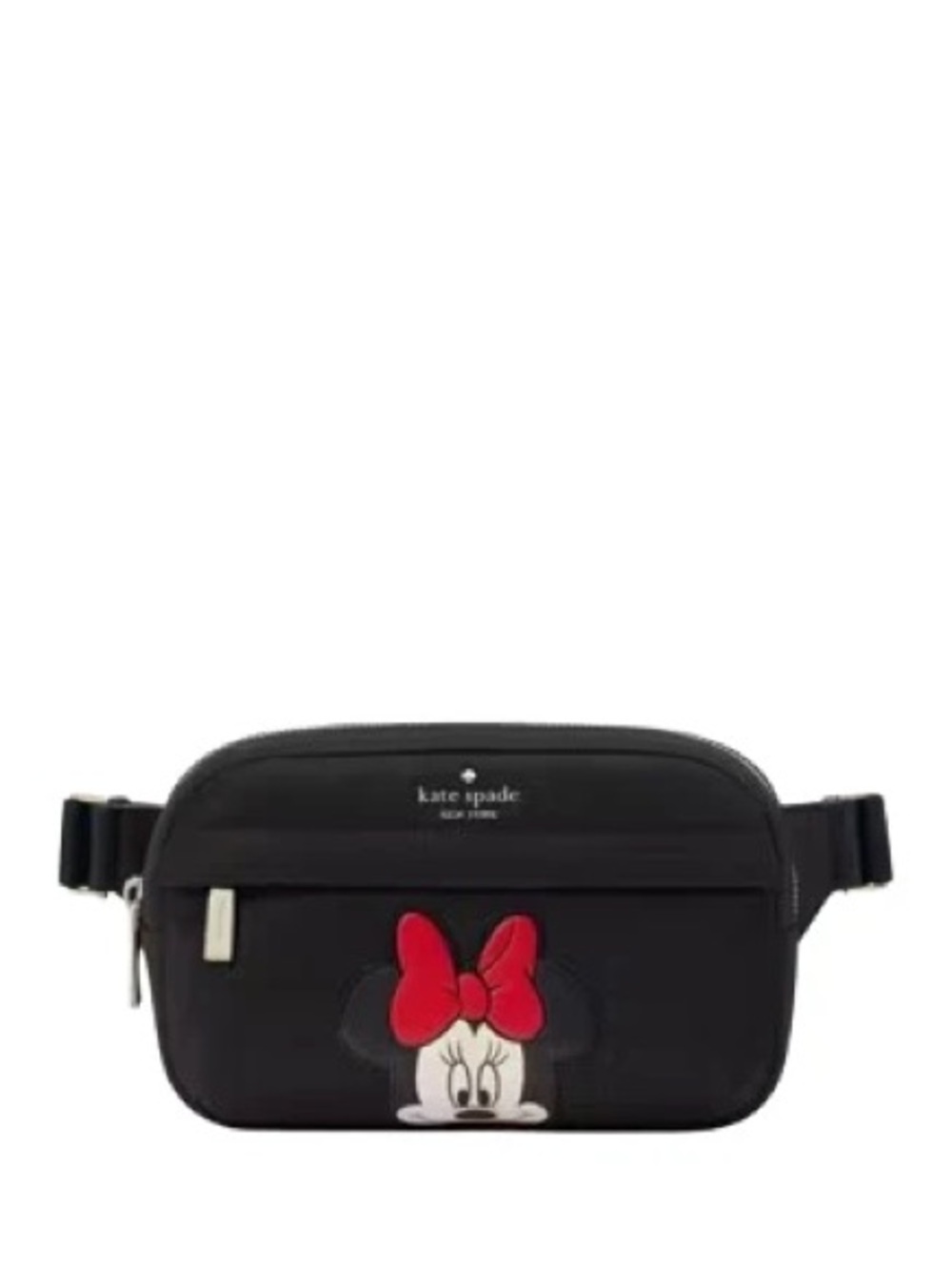 NWT kate spade X Disney Black Minnie Mouse Crossbody Belt Bag with Red Bow